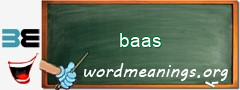 WordMeaning blackboard for baas